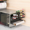 Kitchen Single Layer Magnetic Refrigerator Rack Storage Holder (Black)