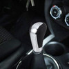 Universal Car Leather Metal Gear Shift Knob Modified Car Auto Transmission Shift Lever Knob(Silver)