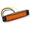 4 PCS 12V 6 SMD Auto Car Bus Truck Wagons External Side Marker Lights LED Trailer Indicator Light Rear Side Lamp(Amber)