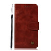 For ZTE V6 Plus / V7 Lite Retro Copper Button Crazy Horse Horizontal Flip PU Leather Case with Holder & Card Slots & Wallet & Lanyard(Wine Red)