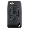 For PEUGEOT 3 Buttons Intelligent Remote Control Car Key with Integrated Chip & Battery & Holder & Slotted Key Blade, Frequency: 433MHz