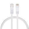 1m CAT6 Ultra-thin Flat Ethernet Network LAN Cable, Patch Lead RJ45 (White)