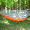 Portable Outdoor Camping Full-automatic Nylon Parachute Hammock with Mosquito Nets, Size : 250 x 120cm (Silver Gray + Orange)