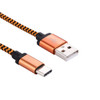 1m Woven Style USB-C / Type-C 3.1 to USB 2.0 Data Sync Charge Cable, For Galaxy S8 & S8 + / LG G6 / Huawei P10 & P10 Plus / Xiaomi Mi6 & Max 2 and other Smartphones(Orange)