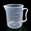 500ml Thin Section PP Plastic Flask Digital Measuring Cup Cylinder Scale Measure Glass Lab Laboratory Tools (Transparent)