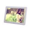 12.0 Inch LED Display Multi-media Digital Photo Frame with Holder / Music & Movie Player / Remote Control Function, Support USB / SD, Built in Stereo Speaker(White)