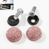 Car License Plate Modification Screw Cap Diamond-encrusted Solid Seal Anti-theft Screws(Pink)