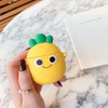 For Apple AirPods 1/2 Generation Universal Couple Avocado And Pineapple Bluetooth Headphone Protective Case(Yellow)