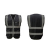 Multi-pockets Safety Vest Reflective Workwear Clothing, Size:M-Chest 112cm(Black)