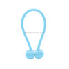 2 PCS Fashion Woven Punch-Free Beef Tendon Magnetic Buckle Curtain Strap(Baby Blue)