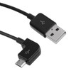 2m 90 Degree Micro USB Port USB Data Cable, For Samsung, HTC, Sony, Lenovo, Huawei, and other Smartphones(Black)