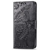 For Huawei Nova 6 Butterfly Love Flower Embossed Horizontal Flip Leather Case with Bracket / Card Slot / Wallet / Lanyard(Black)