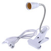 E27 360 Degrees Flexible Clip Lamp Base Holder with Switch, US Plug