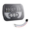 7 Inch 35W 4000LM 6000K + Amber Car Truck Square LED Headlights Work Lights Spotlight