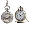 Classical Hawk Style Quartz Movement Pocket Watch with Hanging Neck Chain