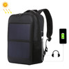 HAWEEL 14W Solar Panel Power Backpack Laptop Bag with Handle and 5V / 2.1A Max USB Charging Port(Black)