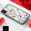 SULADA Flower Pattern Plating Diamond PC Case for iPhone XR (Black)