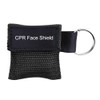 CPR Emergency Face Shield Mask Key Ring Breathing Mask(Black)