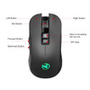 HXSJ T30 2.4GHz 8-key USB Rechargeable Colorful Glowing 3600DPI Four-speed Adjustable Wireless Optical Mute Gaming Mouse for Desktop Computers / Laptops, with USB-C / Type-C Adapter