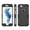 For  iPhone 8 & 7  Separable contrast color PC + Silicone Combination Case(Black)