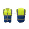 Multi-pockets Safety Vest Reflective Workwear Clothing, Size:XL-Chest 124cm(Yellow Blue)