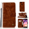 For  ZTE Blade Z Max / Z982 Retro Copper Button Crazy Horse Horizontal Flip PU Leather Case with Holder & Card Slots & Wallet & Lanyard(Brown)