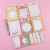 2 PCS Cute Cartoon Bread Bunny Note Book Hand Memo Material Notes Can Tear Memo Portable Notepad, Pages:80?(Rainbow Horse)