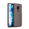 For Nokia 7.2 Carbon Fiber Texture Shockproof TPU Case(Brown)