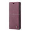 CaseMe-013 Multifunctional Retro Frosted Horizontal Flip Leather Case for OnePlus 7 Pro, with Card Slot & Holder & Zipper Wallet & Photo Frame(Wine Red)