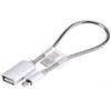 24cm 2A Micro USB to USB Aluminum Alloy Hose OTG Adapter Data Charging Cable with USB-C / Type-C Connector, For Galaxy, Huawei, Xiaomi, HTC, Sony, LG and Other Smartphones(Silver)