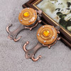 2 PCS Vintage Crystal Double Barb Curtain Decorative Wall Hook(Bronze)