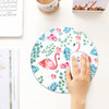 Printed Flamingo Pattern Circular Mouse Pad, Diameter: 22cm