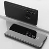 For Galaxy A10s Plated Mirror Horizontal Flip Leather Case with Holder(Black)