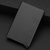 Antimagnetic Stainless Steel PU Business Card Holder Credit Card Case, Size: 9.5*6.5*0.8cm(Black)
