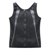 Men Zipper Vest Abdomen Corset Fitness Clothing, Size:L(Grey)