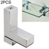 2 PCS 3-24mm F Type Glossy Polished  Zinc Alloy Fixed Clip Glass Wood Layer Board Bracket