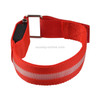 Red Nylon Night Sports LED Light Armband Light Bracelet, Specification:Battery Version