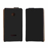 Vertical Flip Magnetic Button Leather Case for Microsoft Lumia 532(Black)