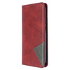 For Xiaomi Redmi Note 8T Rhombus Texture Horizontal Flip Magnetic Leather Case with Holder & Card Slots(Red)