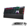 AULA F2088 108 Keys Mixed Light Mechanical Black Switch Wired USB Gaming Keyboard with Metal Button (Black)