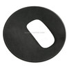 Microfiber Crazy Horse Texture Circular Waterproof Mouse Pad(Black)