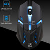 Chasing Leopard K2 USB LED Backlight 1600DPI Three-speed Adjustable Wired Optical Gaming Mouse, Length: 1.3m
