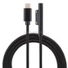 USB-C / Type-C to 6 Pin Nylon Male Power Cable for Microsoft Surface Pro 3 / 4 / 5 / 6 Laptop Adapter, Cable Length: 1.5m