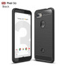 Brushed Texture Carbon Fiber TPU Case for Google Pixel 3a(Black)