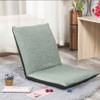 Lazy SofaSingle-person Folding Bed Small Sofa Back Chair Floating Window Chair Floor Chair Sofa Bed(Large Pea Green)