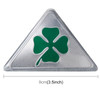 Four Leaf Clover Herb Luck Symbol Aluminum Slim Triangle Badge Emblem Labeling Sticker Styling Car Dashboard  Decoration