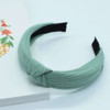 Soft Knotted Headband Hairband Lady Bow Hair Hoop Hair Accessories(Cyan)