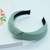 Soft Knotted Headband Hairband Lady Bow Hair Hoop Hair Accessories(Cyan)
