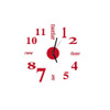 Lovelife WC37130 Acrylic English Digital DIY Stereo Wall Clock Wall Stick Clock (Red)