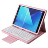 SA860 For Galaxy Tab S6 10.5 inch T860 / T865 Litchi Texture Detachable Bluetooth Keyboard Leather Case with Stand Function (Pink)